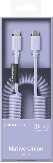 Native Union USB 2.0 Cable USB-C male - USB-C 60W PD Μπλε 2.4m