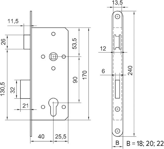 Y 90 Package Lock+handle+cylinder White 35-501 Ext 5705