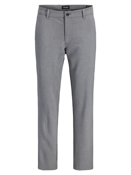 Chino Trousers Elastic Grey Melange Gray