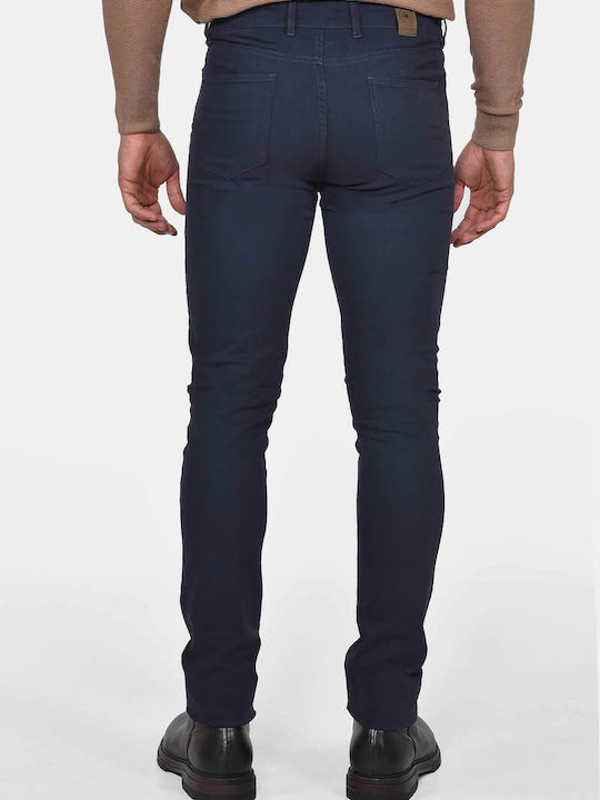 Herrenhose Elastisch Regulär Passform Marineblau