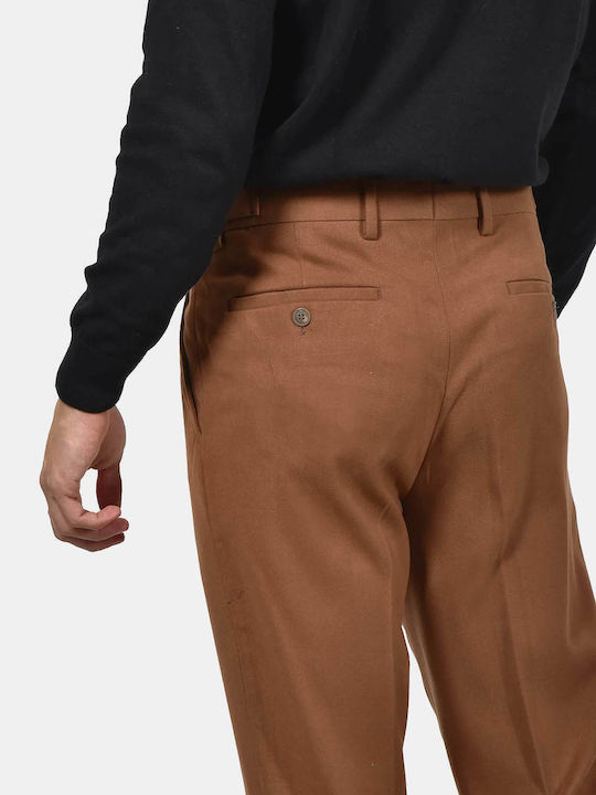 Men's Trousers Elastic Slim Fit Camel