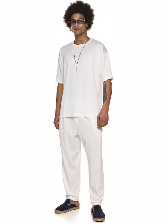 Pantaloni Bărbați Albi 26044-893-472-White