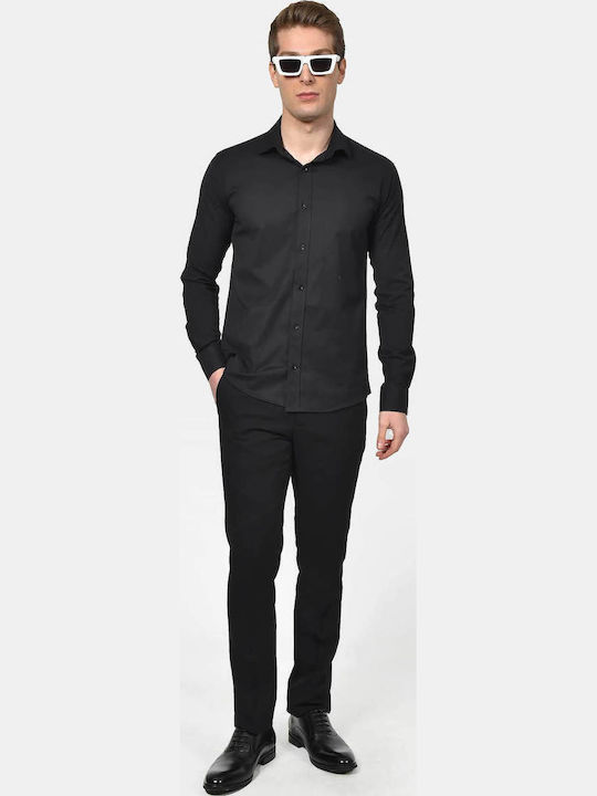 Long Sleeve Shirt in Narrow Fit Olive