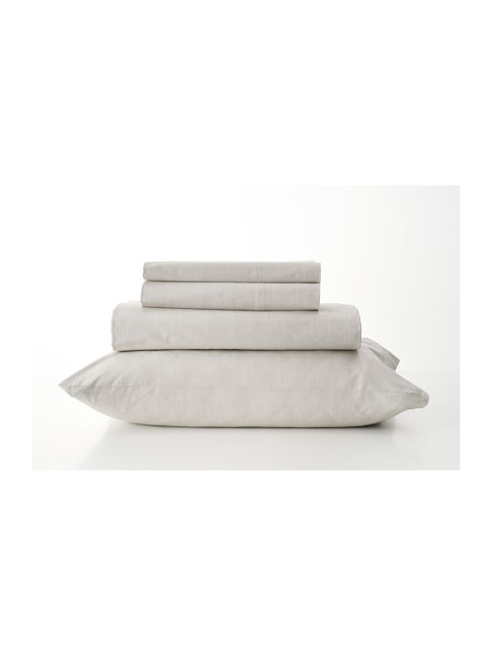 Charalambidis Textiles Salonica Σεντόνι Υπέρδιπλο 230x260εκ. Μπεζ