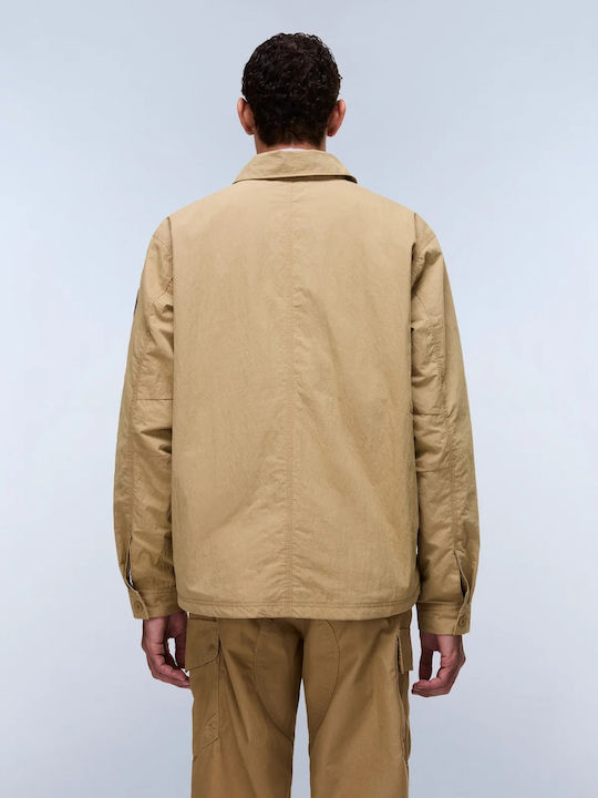 Langärmeliges Overshirt Beige
