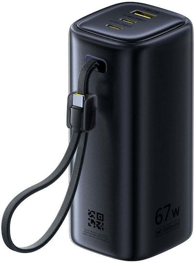 Baseus EnerGeek GX11 MiFi Power Bank 20000mAh 67W With USB-A Output Port And 2 USB-C Power Delivery Output Ports Black