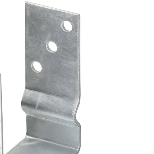 vidaXL Post Support for Garden Fence Made of Steel 7x6x15cm 12 Pieces Silver
