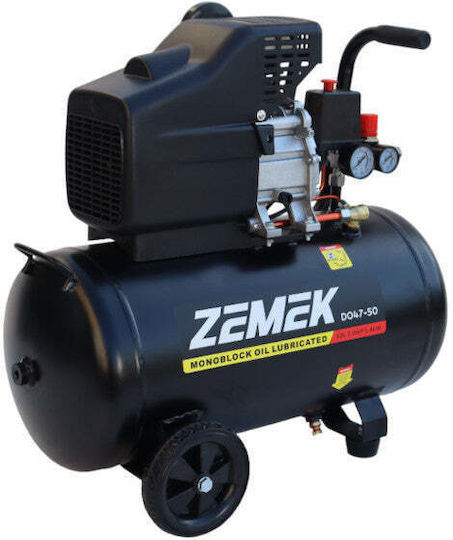 Zemek Μονοφασικό Κομπρεσέρ Αέρος 94dB με Ισχύ 2hp και Αεροφυλάκιο 50lt