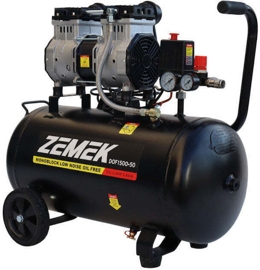 Zemek Luftkompressor mit Leistung 2hp und Lufttank 50Es