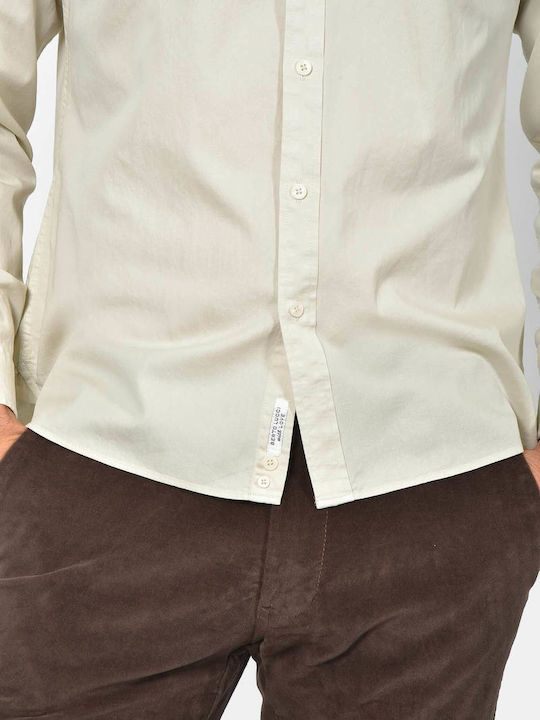 Langärmeliges Herrenhemd Beige