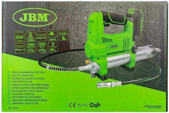 JBM Electric Grease Gun Battery 20V Solo (without Battery and Charger)