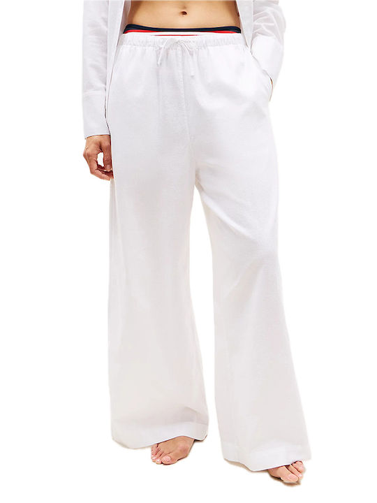 Women's Cotton Pantaloons with Rubber Band in Loose Fit White