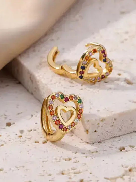 Bode Hypoallergenic Gold Plated Heart Pendant Kids Earrings Steel Bode Hypoallergenic Gold Plated Heart Pendant Kids Earrings Steel