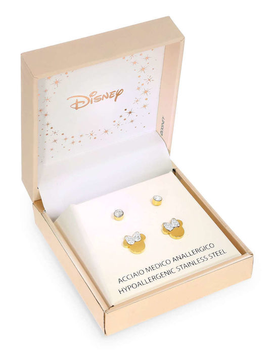 Disney Minnie Mouse Παιδικά Σκουλαρίκια Καρφωτά με Πέτρες από Ατσάλι