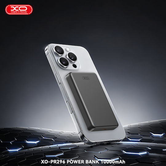 XO PR296 Power Bank 10000mAh Power Delivery Quick Charge 2.0 Quick Charge 3.0 Gray