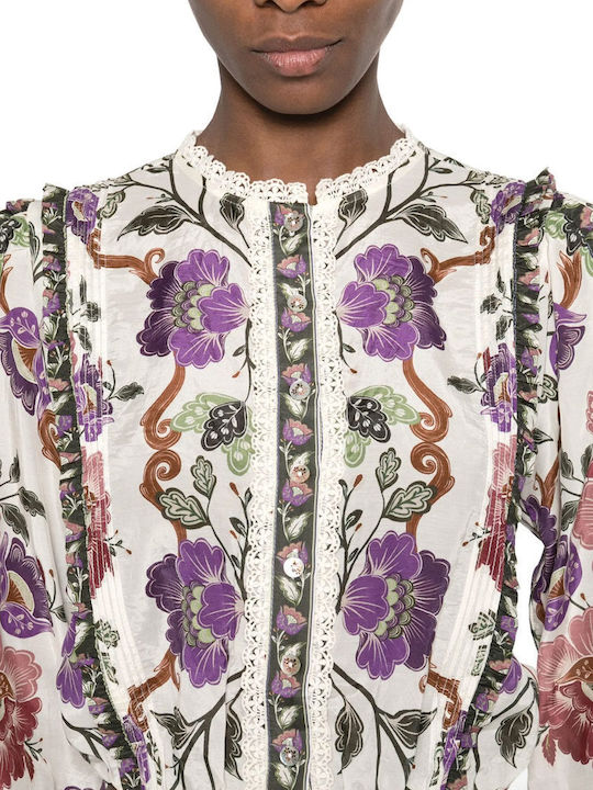 Women's Crop Cotton Floral Multicolour Top
