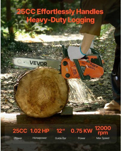 Vevor Gasoline Chainsaw 4.2kg with Blade 30.48cm and Easy Start