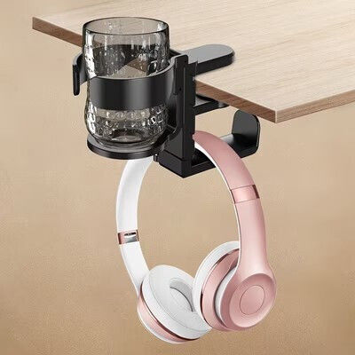 Powertech Desk Headphone Stand Black