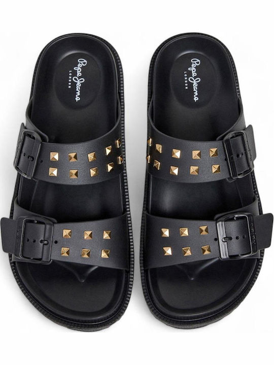 Studs Γυναικεία Σανδάλια Μαύρα Regular Fit