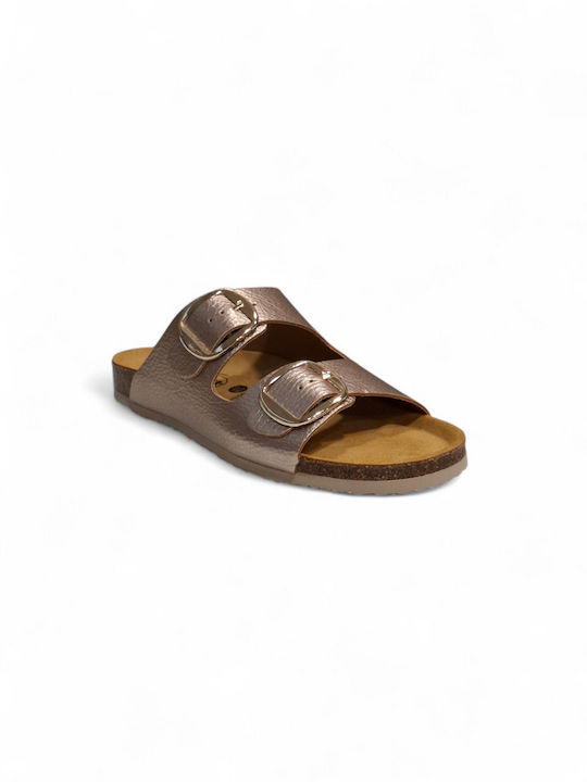 Leather Women's Sandals Rose Gold
