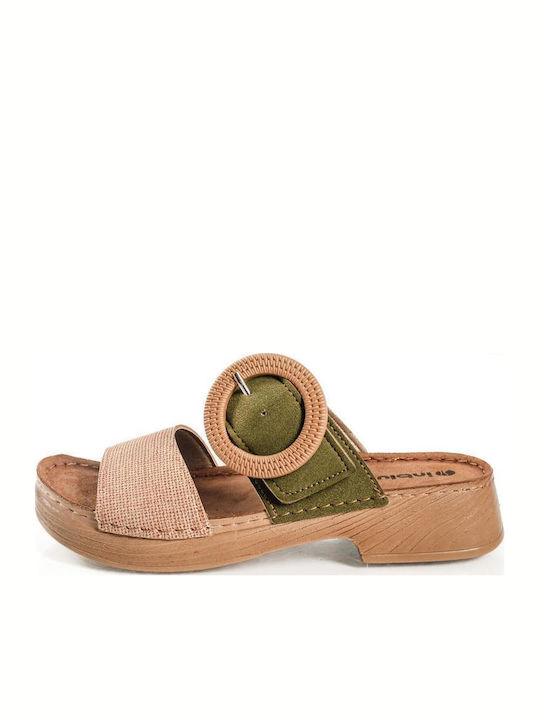 Damen Anatomische Grüne Sandalen