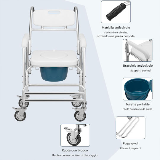 Bakaji Toilet Chair with Backrest 02001896