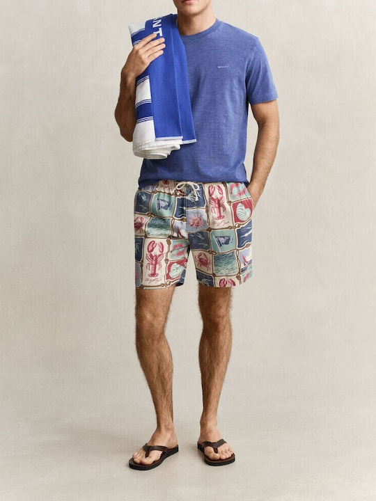 Men's Swimwear Bermuda Cream with Patterns