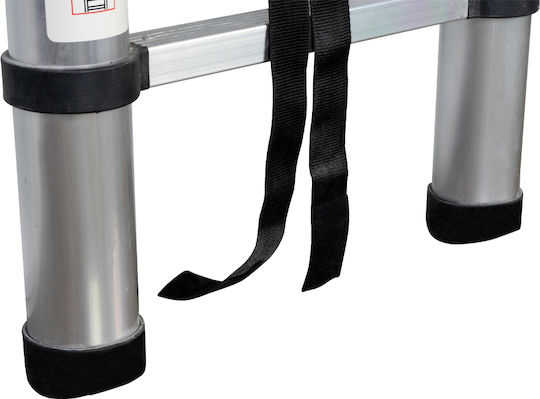 JBM Telescopic Ladder Aluminum 12 of Steps with Maximum Height 3.8m
