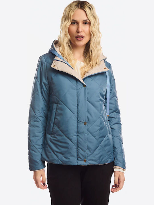 Short Women's Double Sided Jacket for Winter Siel