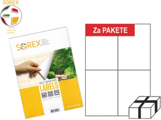 Sorex 800 Самозалепващи A4 етикети 105x148мм