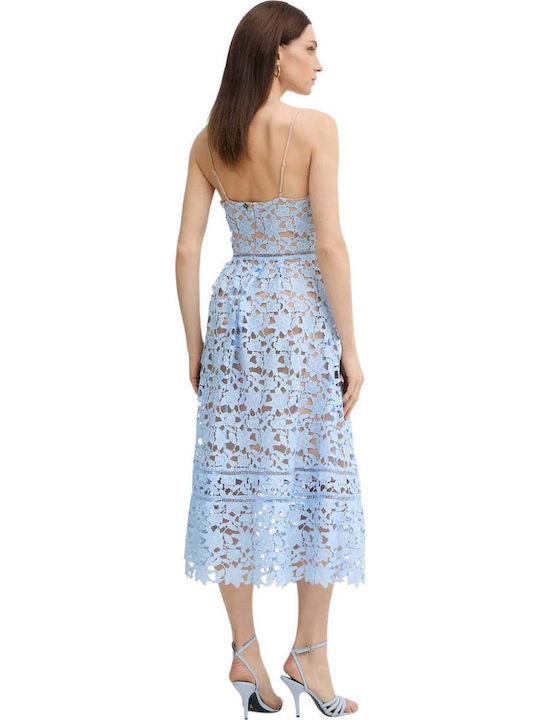 Summer Dress for Wedding / Christening with Lace Blue