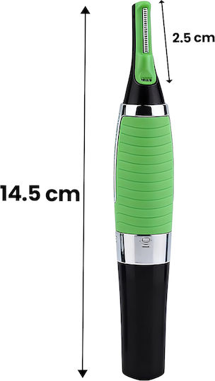 Avizar Multifunction Electric Shaver Face Eyebrows Nose Body Led Lights Black Green