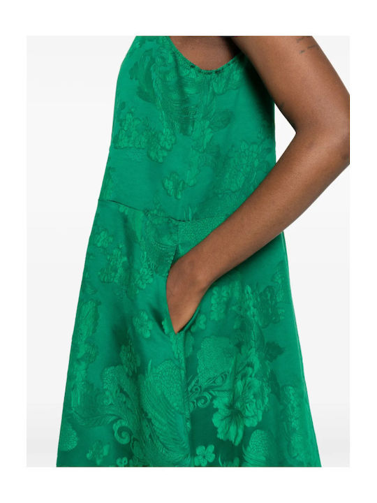 Summer Midi Dress for Wedding Christening Green