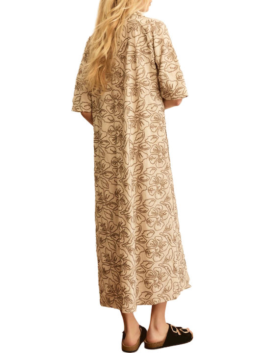 Rochie De Vară Midi Bej