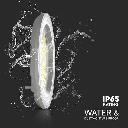 V-TAC Bell Light 100W Warm White 8300lm With Built-In LED Gray Ø23.5xH3.2cm