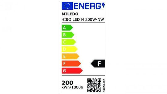 Kanlux Φωτιστικό Καμπάνα 200W Φυσικό Λευκό 18000lm με Ενσωματωμένο LED Μαύρο