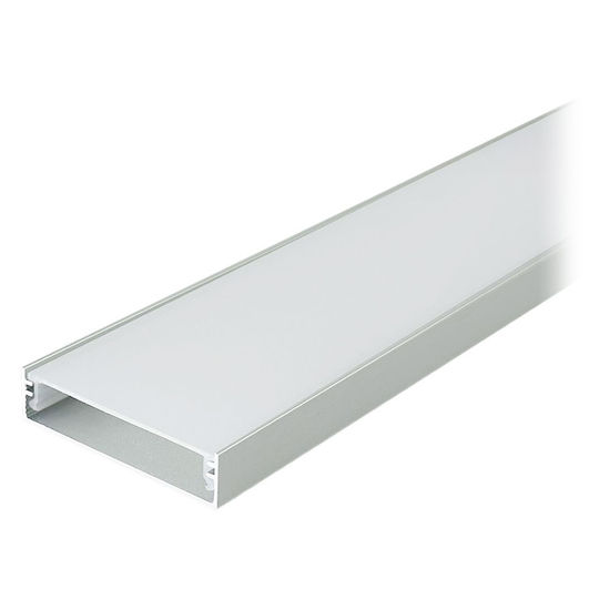 Профил Алуминий Широк 40x10mm Led Ленти Опал Капак 2m V-tac 24100