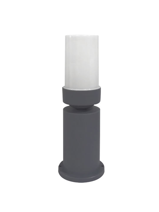Heronia D-271 Φωτιστικό Κολωνάκι Εξωτερικού Χώρου IP54 για Ντουί E27 Γκρι