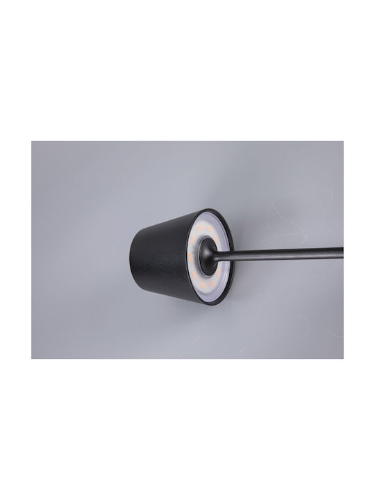 Zambelis Lights Επιτραπέζιo Φωτιστικό LED Εξωτερικού Χώρου 2W με Θερμό Λευκό Φως Μαύρο