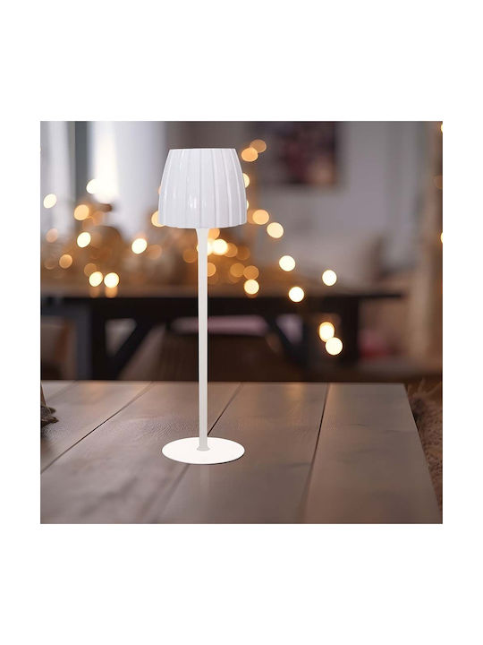 V-TAC Metal Lampă de masă LED cu Abajur Alb și Bază