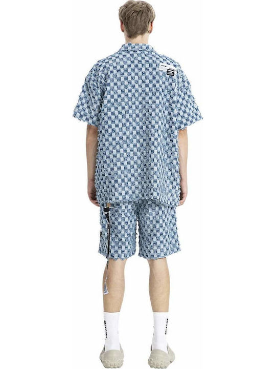 Mod Wave Movement Men's Denim Bermuda Blue