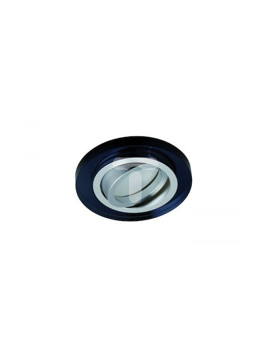 Kanlux Glass Recessed Spot with Socket GU10 Black 1pcs