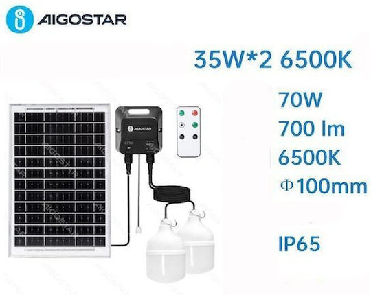Aigostar Led Κρεμαστό Ηλιακό Φωτιστικό με Τηλεχειριστήριο 10x10εκ.