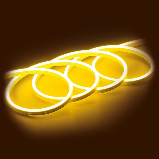 Ibiza Sound Bandă LED Impermeabilă 12V Lumină Alb Cald 5m Neon Flex