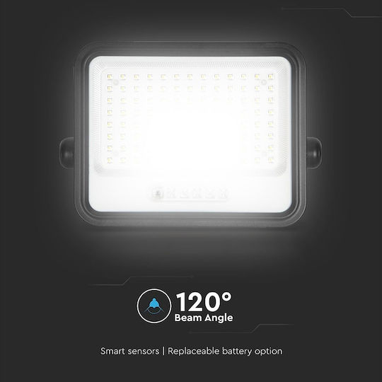 V-TAC Waterproof Solar LED Flood Light 200W Warm White 2000K With Remote Control IP65