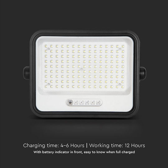 V-TAC Στεγανός Ηλιακός Προβολέας LED 300W Θερμό Λευκό 2000K IP65