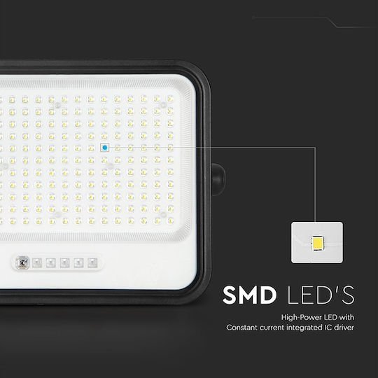 V-TAC Waterproof Solar LED Flood Light 400W Warm White 2000K with Remote Control IP65