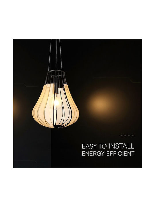 V-TAC Pendant Light Black with Socket E27 42x50cm