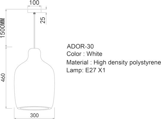 Sun Light Ador Pendant Ceiling Light Brown