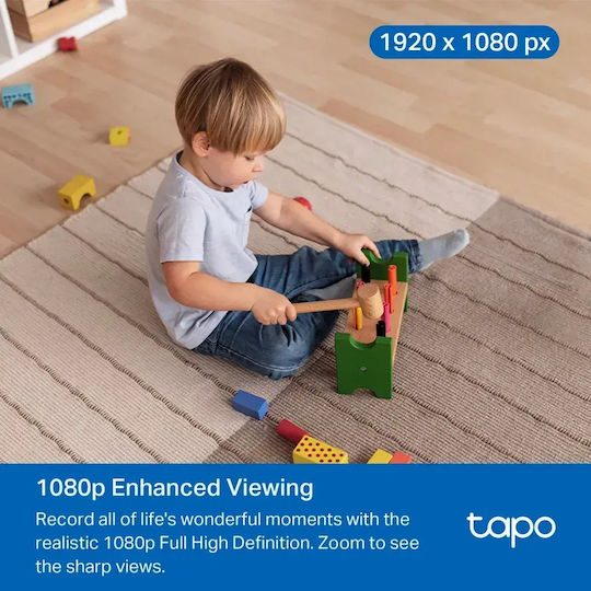 TP-LINK TAPO C201 v5 IP Κάμερα Παρακολούθησης Wi-Fi Full HD 1080p με Αμφίδρομη Επικοινωνία
